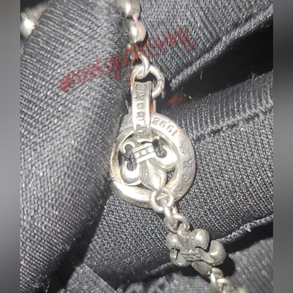 VINTAGE CHROME HEARTS RARE Fleur necklace  Authentic 925 WITH COA - Picture 6 of 17